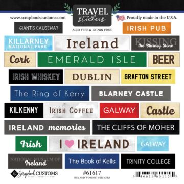 Preorder Scrapbook Customs Ireland Wordbits Sticker