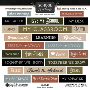 Scrapbook Customs Home School Wordbits Sticker