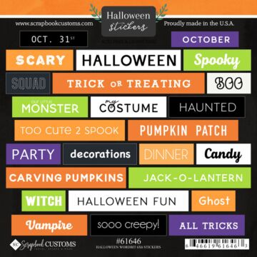 Scrapbook Customs Halloween Wordbits Sticker