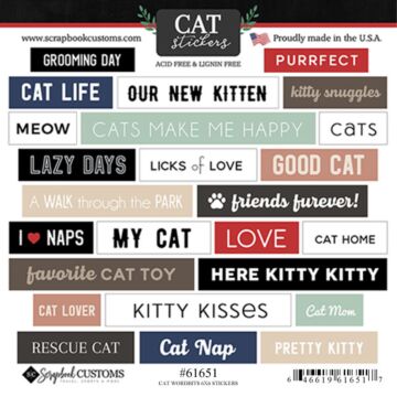 Preorder Scrapbook Customs Cat Wordbits Sticker