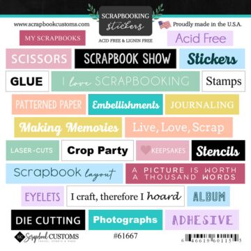 Preorder Scrapbook Customs Scrapbook Wordbits Sticker