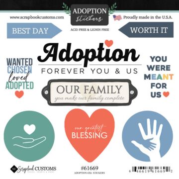 Scrapbook Customs 6x6 Stickers - Adoption