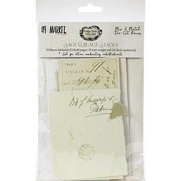 49 and Market Vintage Artistry Sage Collage Stack-52/Pkg