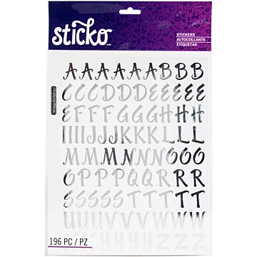 Sticko Alphabet Stickers-Silver Foil