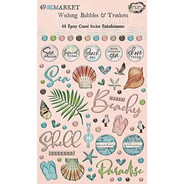 49 and Market Vintage Artistry Beached Wishing Bubbles & Trinkets-68/Pkg