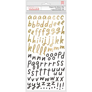 American Crafts Maggie Holmes Market Square Thickers Stickers 214/Pkg-Courtyard Alpha/Puffy