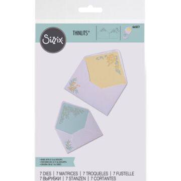 Sizzix Thinlits Dies By Sharon Drury 7/Pkg Foliage Envelope Liners