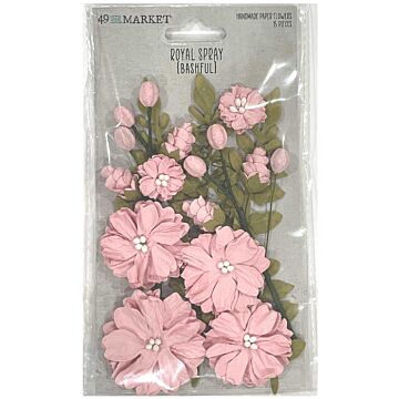 49 And Market Royal Spray Paper Flowers 15/Pkg-Bashful