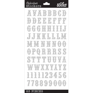 Sticko Alphabet Stickers-Carnival Silver