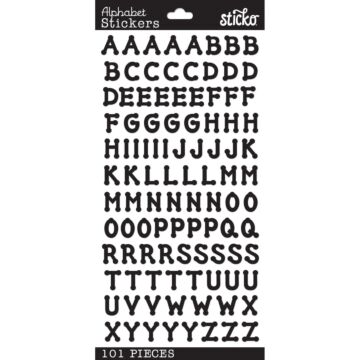 Sticko Black Dot alphabet stickers 101 pieces