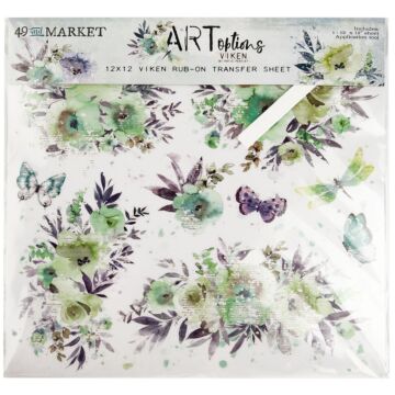 49 and Market ARToptions Viken Rub-Ons 12"X12"-1 Sheet