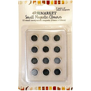 49 And Market Foundations Magnetic Closures 12/Pkg-Small - 10mm X 0.8mm