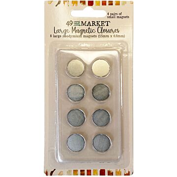 49 And Market Foundations Magnetic Closures 8/Pkg-Large - 15mm X 0.8mm