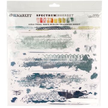 49 and Market Spectrum Sherbet Rub-Ons 12"X12" 1/Sheet-Tidal Wave
