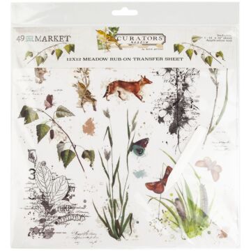 49 and Market Curators Meadow Rub-Ons 12"X12"-1 Sheet