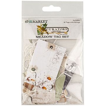 49 And Market Curators Meadow Tag Set-18 Tags With Strings