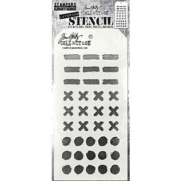 Stampers Anonymous Tim Holtz Markings Layered Stencil