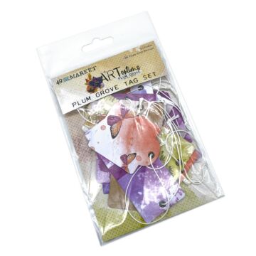 49 and Market ARToptions Plum Grove Tag Set-18 Tags With Strings