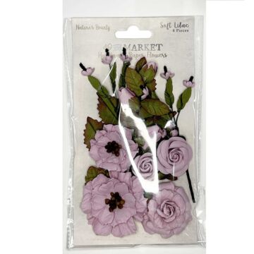 49 and Market 49 And Market Nature's Bounty Paper Flowers-Soft Lilac