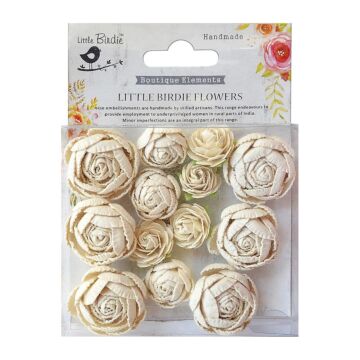 Little Birdie English Roses 13/Pkg-Moon Light