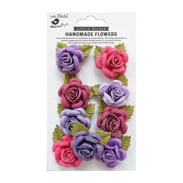 Little Birdie Karin Paper Flowers 8/Pkg-Birds And Berries