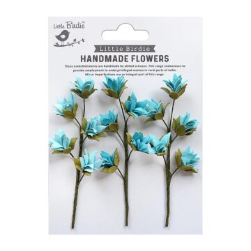 Little Birdie Queenie Paper Flower Stems 3/Pkg-Song Of The Sea