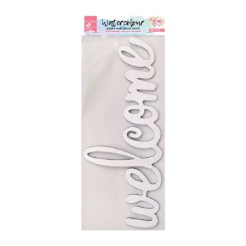 Little Birdie Watercolor Words 12", 1/Pkg-Welcome