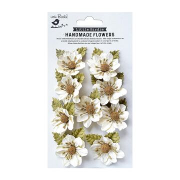 Little Birdie Wendy Paper Flowers 9/Pkg-Shabby Chic