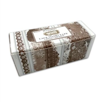 49 And Market Vintage Bits Lace Washi Tape Set 3/Pkg-Hickory