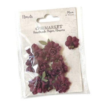 49 and Market 49 And Market Florets Paper Flowers-Plum