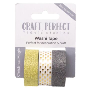 Craft Perfect Washi Tape 3/Rolls-Christmas Magic