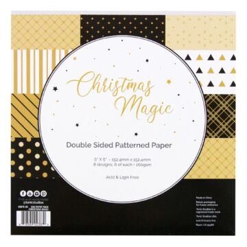 Craft Perfect Double-Sided Cardstock 6"X6 24/Pkg-Christmas Magic