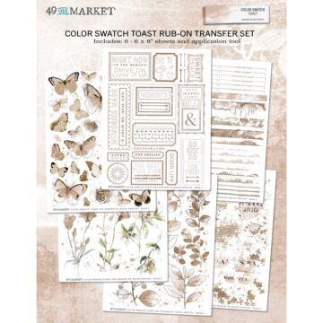 49 and Market Color Swatch: Toast Rub-Ons 6"X8"-6 Sheets
