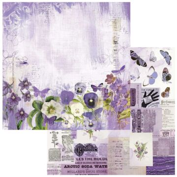49 and Market Spectrum Gardenia Double-Sided Cardstock 12"X12"-Classics- Violaceous