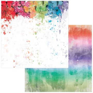 49 and Market Spectrum Gardenia Double-Sided Cardstock 12"X12"-Classics- Menagerie Medley