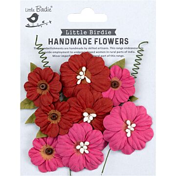 Little Birdie Fiorella Paper Flowers 12/Pkg-Candy Mix