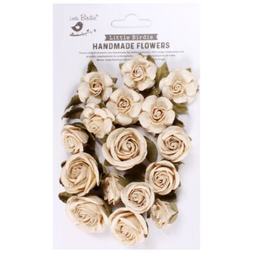 Little Birdie Foina Paper Flowers 20/Pkg-Ivory