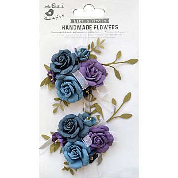 Little Birdie Arion Paper Flowers 2/Pkg-Purple Passion