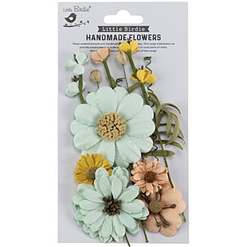 Little Birdie Heleen Paper Flowers 12/Pkg-Sunshine And Lemonade