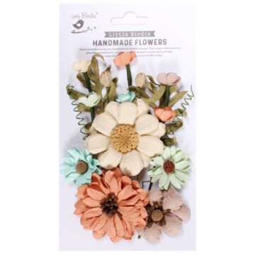 Little Birdie Heleen Paper Flowers 12/Pkg-Woodland Stories