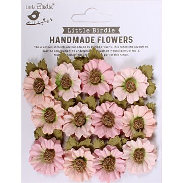 Little Birdie Martina Paper Flowers 12/Pkg-Pearl Pink
