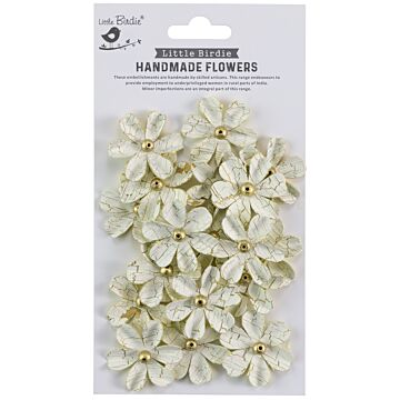 Little Birdie Zoey Washed Paper Flowers 18/Pkg-Amor Mio