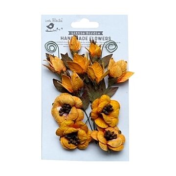 Little Birdie Denny Paper Flowers 13/Pkg-Jennifer