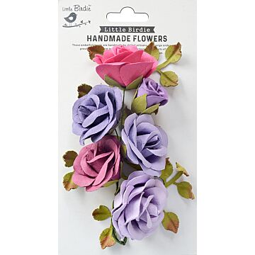 Little Birdie Marva Paper Flowers 4/Pkg-Birds And Berries