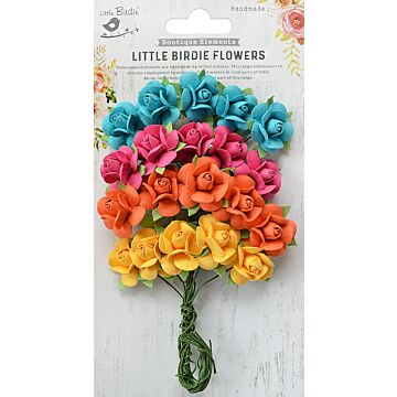 Little Birdie Catalina Paper Bouquet 20/Pkg-Vivid Palette