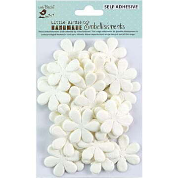Little Birdie Emory Paper Flowers 30/Pkg-Shabby Chic