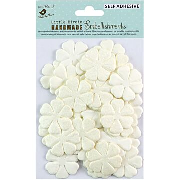 Little Birdie Ella Paper Flowers 35/Pkg-Shabby Chic