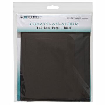 49 and Market 49 And Market Create-An-Album Tall Book Pages-Black