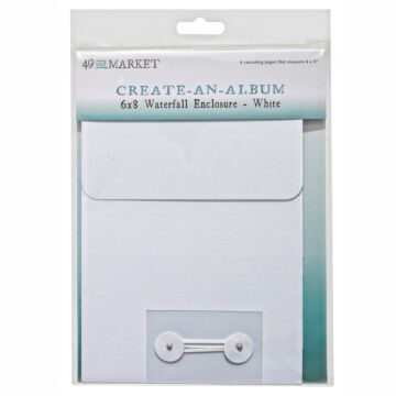 49 And Market Create-An-Album Waterfall Enclosure 6"X8"-White