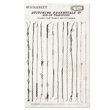 49 and Market 49 And Market Rub-Ons 6"X8" 2/Sheets-Stitching Essentials 01